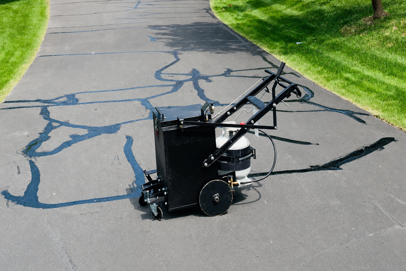 Asphalt crack sealing